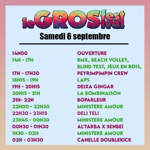 time table samedi