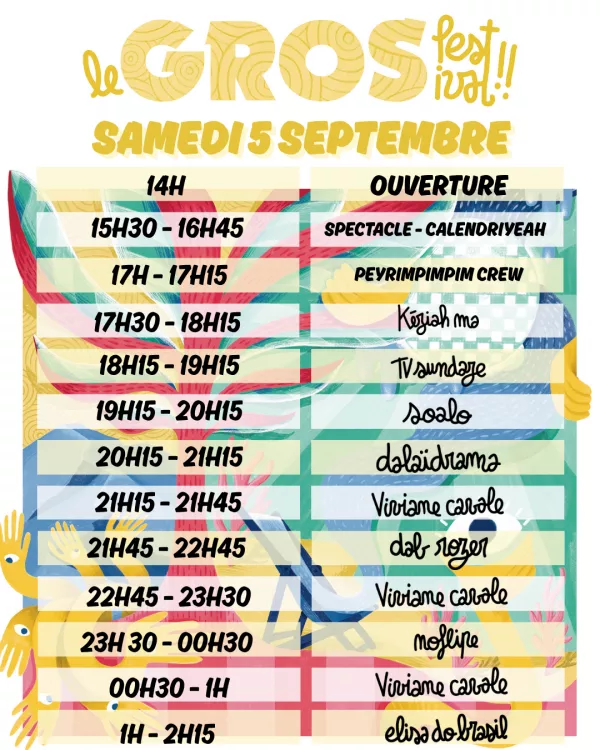 Line-up Samedi