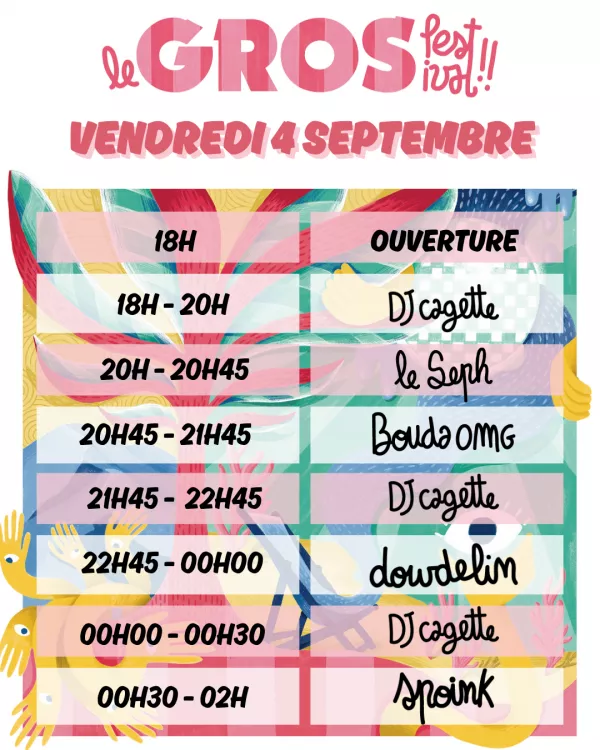 Line-up Vendredi